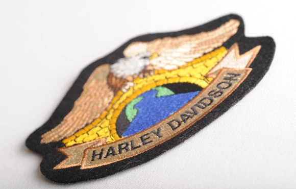 embroidered biker badges